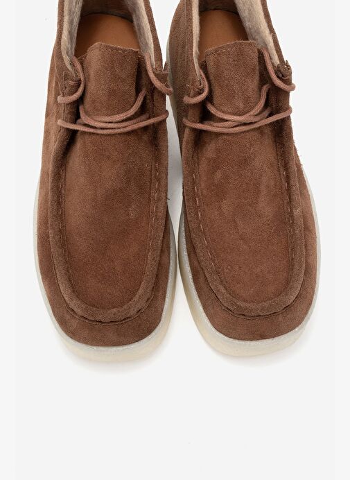 MELIA Taba Süet Hakiki Deri Kadın Bilekte Bot - Görsel 3