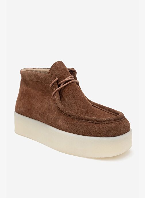 MELIA Taba Süet Hakiki Deri Kadın Bilekte Bot - Görsel 4