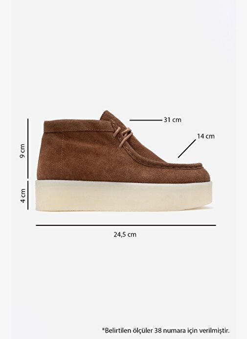 MELIA Taba Süet Hakiki Deri Kadın Bilekte Bot - Görsel 7