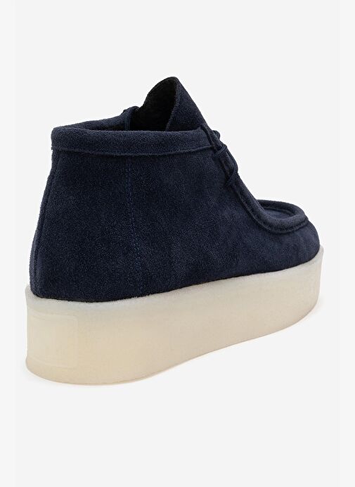 MELIA Lacivert Süet Hakiki Deri Kadın Bilekte Bot - Görsel 6