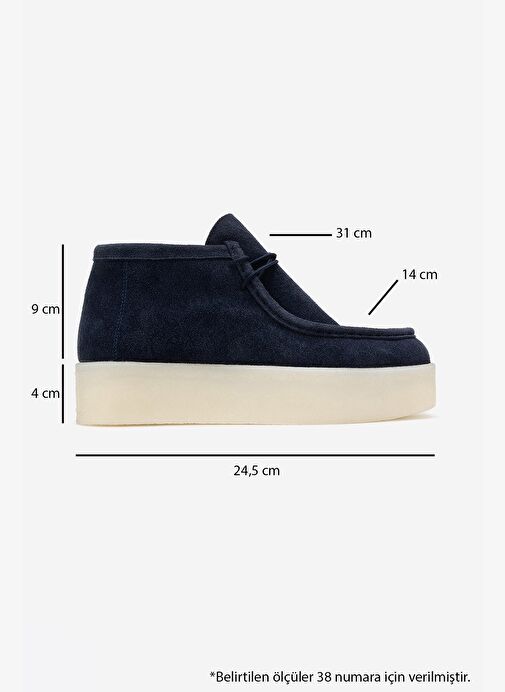 MELIA Lacivert Süet Hakiki Deri Kadın Bilekte Bot - Görsel 7