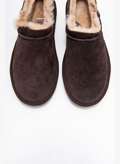 NOVELLE Kahverengi Süet Hakiki Deri Kürklü Kadın Bilekte Bot - Görsel 3