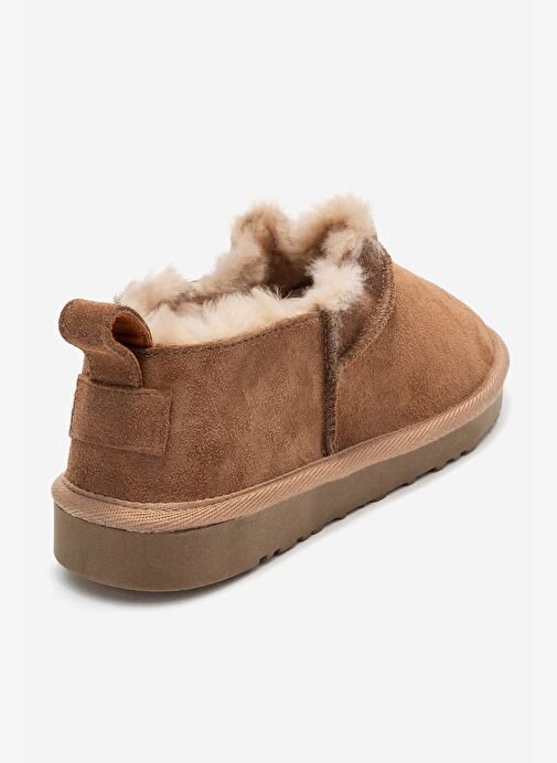 NOVELLE Toprak Süet Hakiki Deri Kürklü Kadın Bilekte Bot - Görsel 6