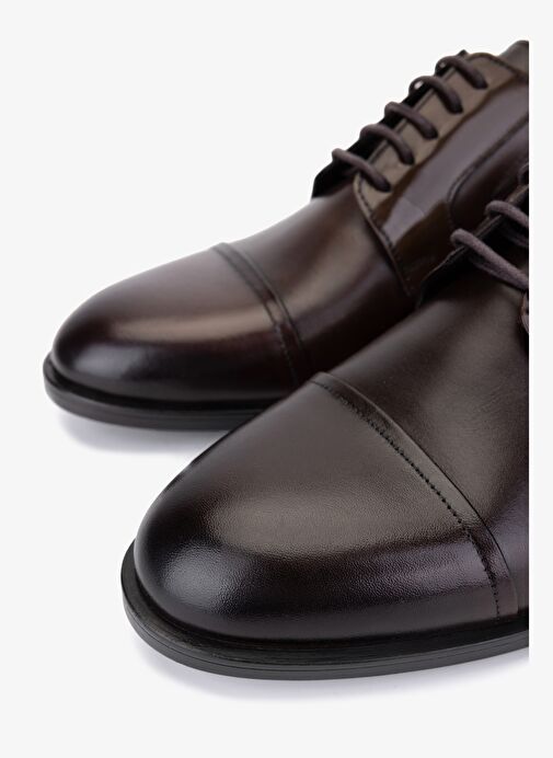 Valmenti Erkek Hakiki Deri Kahverengi Klasik Ayakkabı - Görsel 4