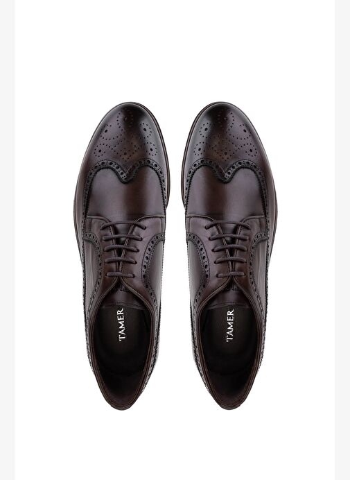 Tamer Tanca Erkek Hakiki Deri Kahverengi Klasik Ayakkabı - Görsel 6