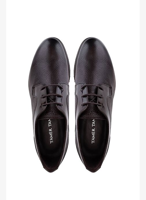 Tamer Tanca Erkek Hakiki Deri Kahverengi Klasik Ayakkabı - Görsel 6