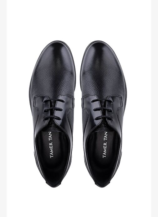 Tamer Tanca Erkek Hakiki Deri Siyah Klasik Ayakkabı - Görsel 6
