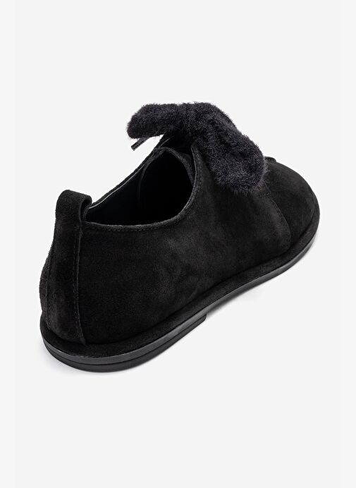 DENORA Siyah Süet Hakiki Deri Kadın Günlük Ayakkabı - Görsel 6