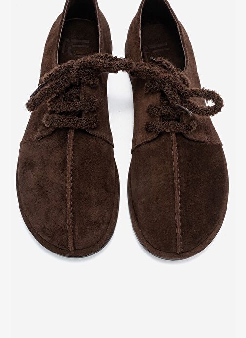 DENORA Kahverengi Süet Hakiki Deri Kadın Günlük Ayakkabı - Görsel 3