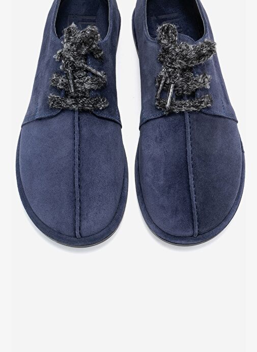 DENORA Lacivert Süet Hakiki Deri Kadın Günlük Ayakkabı - Görsel 3