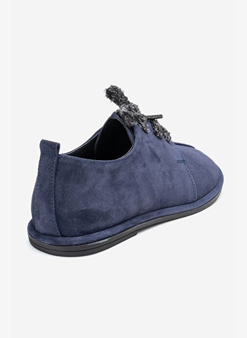 DENORA Lacivert Süet Hakiki Deri Kadın Günlük Ayakkabı - Görsel 6