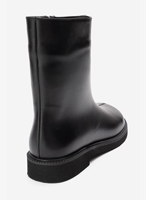 LUCANO Siyah Cilt Hakiki Deri Kadın Bot - Görsel 6