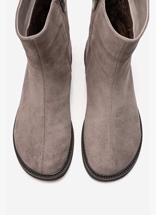 LUCANO Vizon Süet Hakiki Deri Kadın Bot - Görsel 3