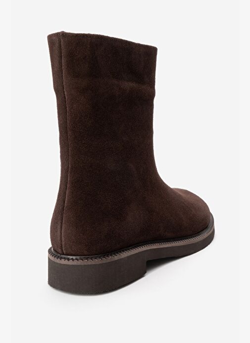 LUCANO Kahverengi Süet Hakiki Deri Kadın Bot - Görsel 6
