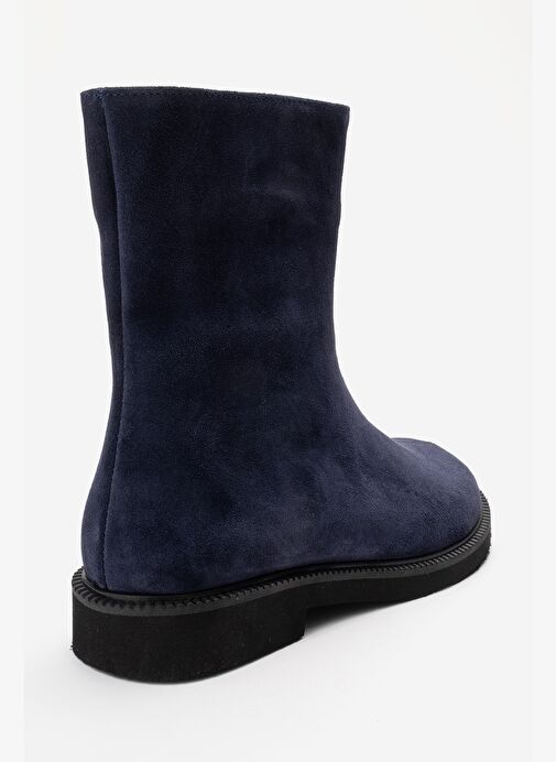 LUCANO Lacivert Süet Hakiki Deri Kadın Bot - Görsel 6