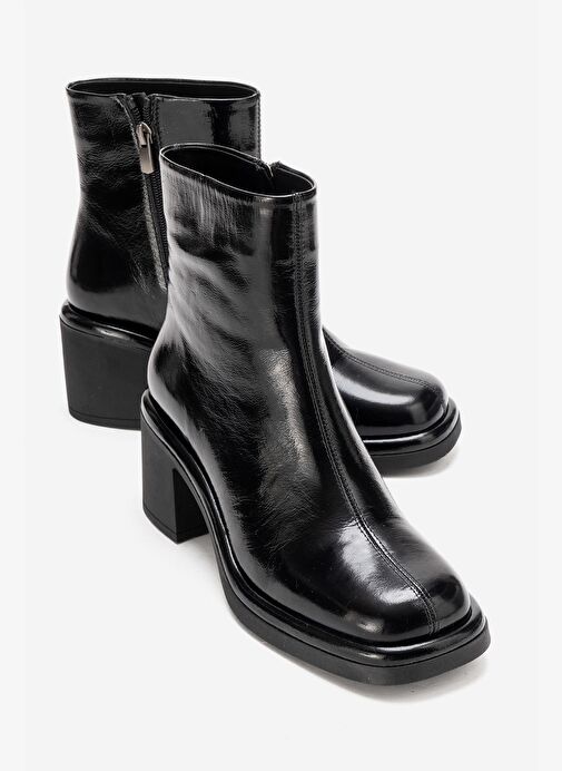 Luvi Shoes Luvi Shoes JUNAE Siyah Rugan Hakiki Deri Kadın Kalın Topuklu Bot Boyner'de! Siyah Rugan - 2. görsel