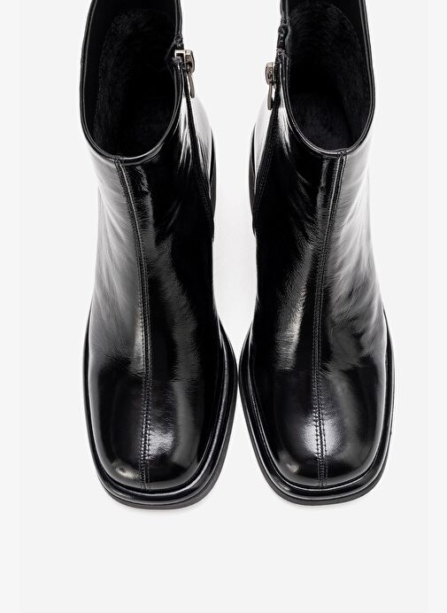 Luvi Shoes Luvi Shoes JUNAE Siyah Rugan Hakiki Deri Kadın Kalın Topuklu Bot Boyner'de! Siyah Rugan - 5. görsel