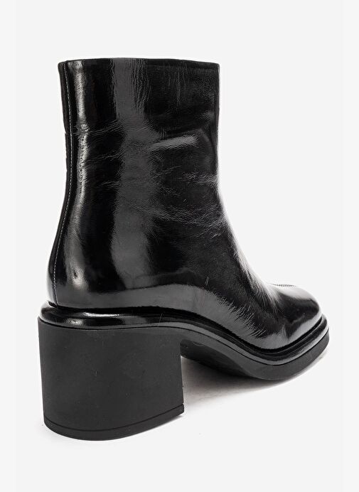 Luvi Shoes Luvi Shoes JUNAE Siyah Rugan Hakiki Deri Kadın Kalın Topuklu Bot Boyner'de! Siyah Rugan - 9. görsel