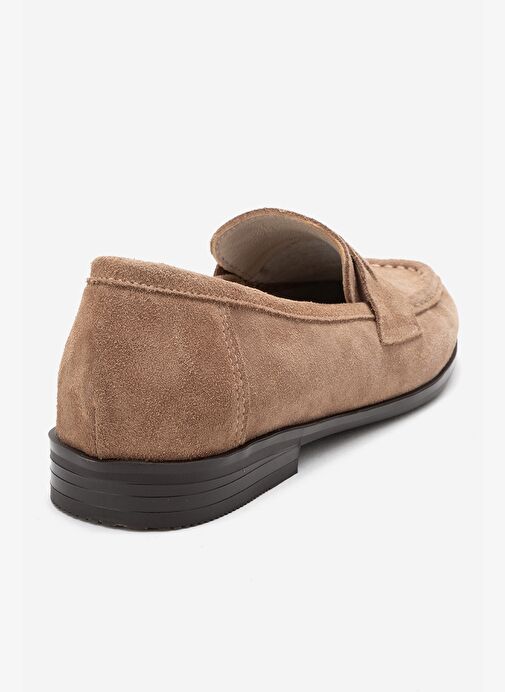 VALIA Toprak Süet Hakiki Deri Kadın Loafer Ayakkabı - Görsel 6