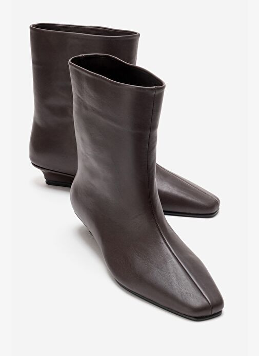 NACHO Kahverengi Cilt Hakiki Deri Kadın Bot - Görsel 2