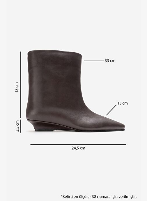 NACHO Kahverengi Cilt Hakiki Deri Kadın Bot - Görsel 4
