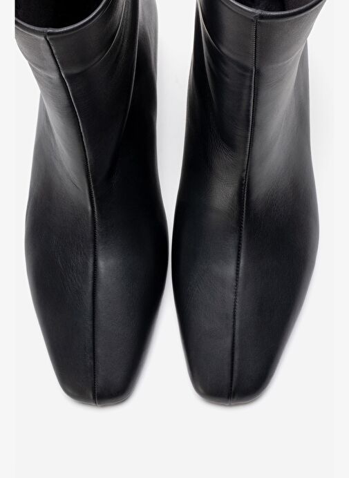 NACHO Siyah Cilt Hakiki Deri Kadın Bot - Görsel 3