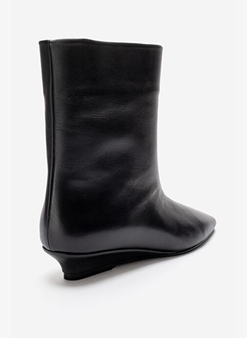 NACHO Siyah Cilt Hakiki Deri Kadın Bot - Görsel 5