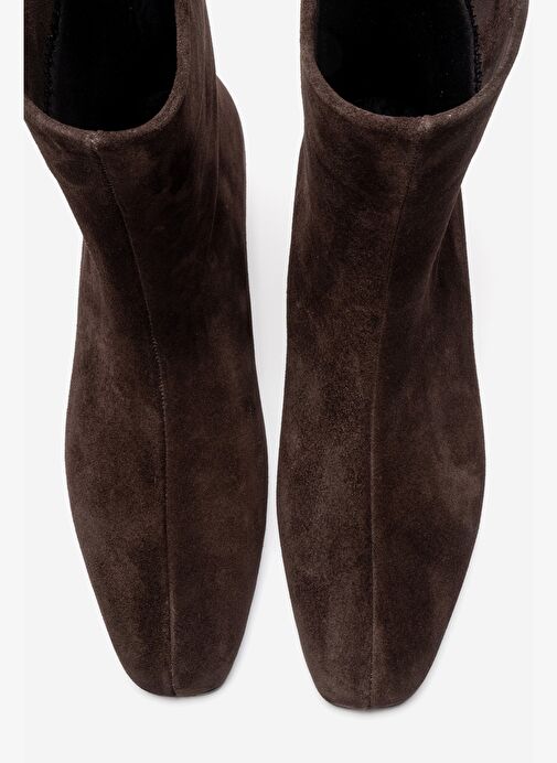 NACHO Kahverengi Süet Hakiki Deri Kadın Bot - Görsel 3