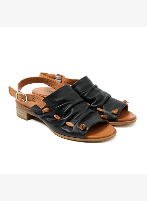 Kadın Sandalet MAR-23Y-055-85 John May SİYAH 01 - Görsel 3