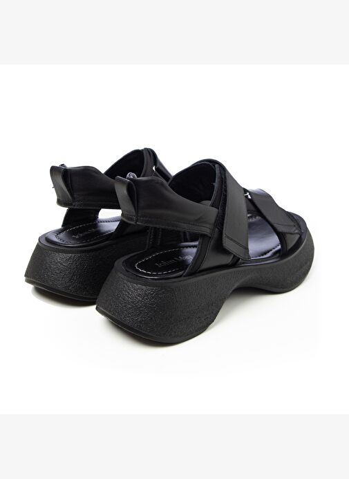 Kadın Sandalet GTN-23552 John May Siyah Siyah - Görsel 5