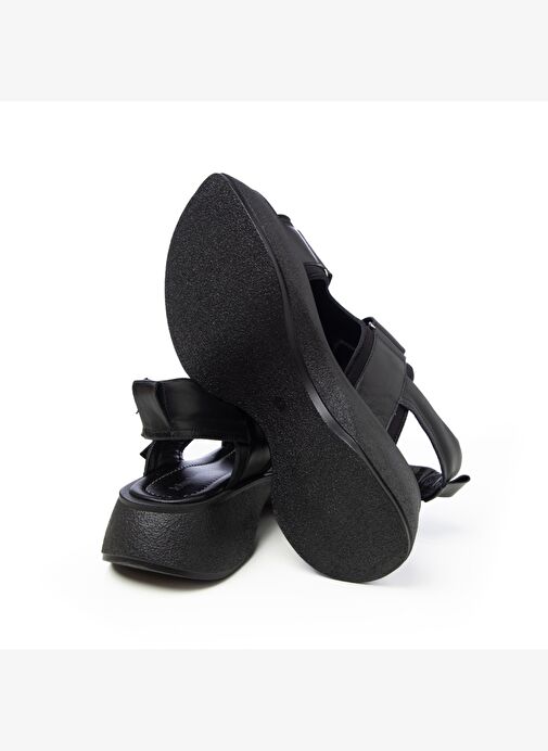 Kadın Sandalet GTN-23552 John May Siyah Siyah - Görsel 6