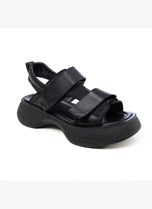 Kadın Sandalet GTN-23552 John May Siyah Siyah - Görsel 2