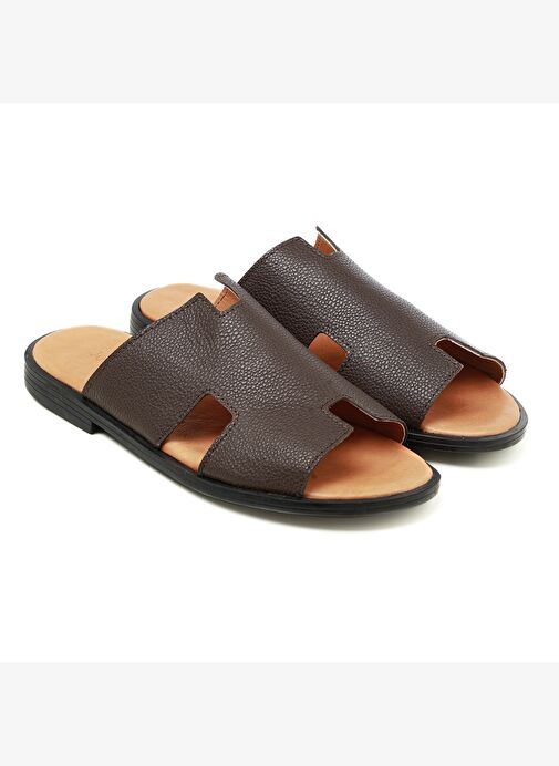 Erkek Terlik TZ-20200 John May Kahve Flooter - Görsel 3