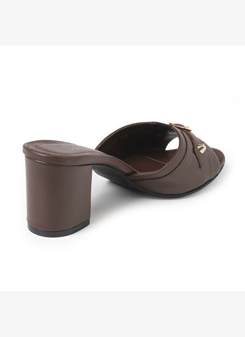 Giuseppe Mengoni Kadın Terlik PO-1918 36 GIUSEPPE MENGONI NAPA 1196 C1475 KAHVE - Görsel 3