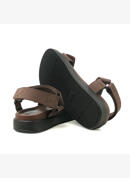 Erkek Sandalet AG- 23210-8 John May Nubuk Kahve - Görsel 6