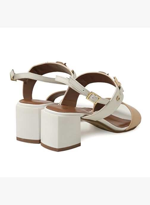 Kadın Sandalet 475209DP Donna Serena PELLE Nude Bianco - Görsel 4