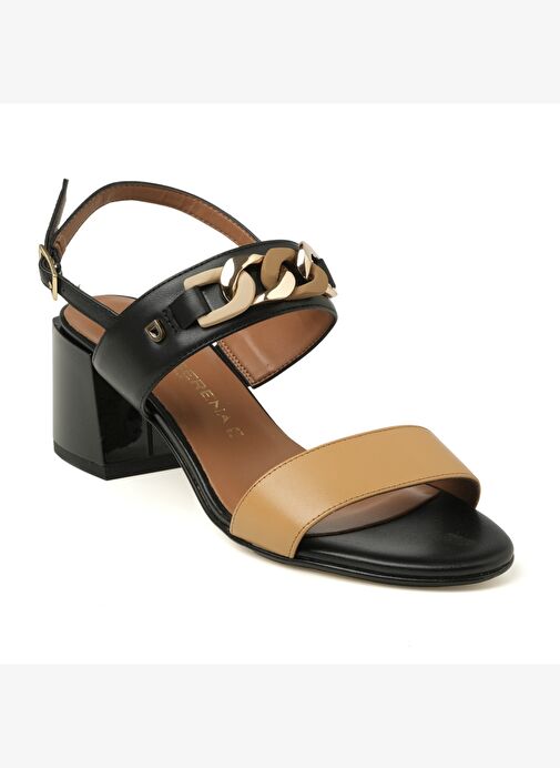 Kadın Sandalet 475209DP Donna Serena PELLE LEGNO/NERO - Görsel 2