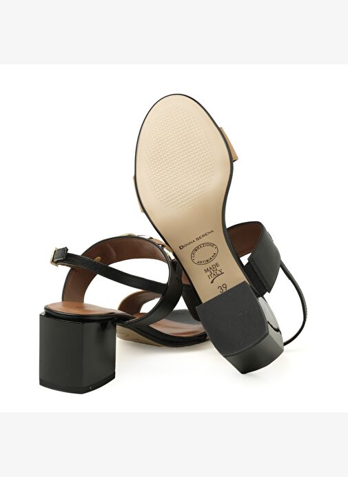 Kadın Sandalet 475209DP Donna Serena PELLE LEGNO/NERO - Görsel 6
