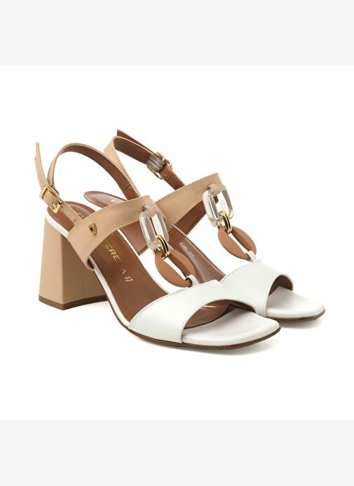 Kadın Sandalet 4D5214DP Donna Serena VIT.SETA BIANCO NUDE - Görsel 4