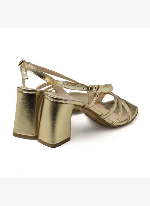 Kadın Sandalet 6F5203DP Donna Serena Charme Nappa Lamina Platino - Görsel 5