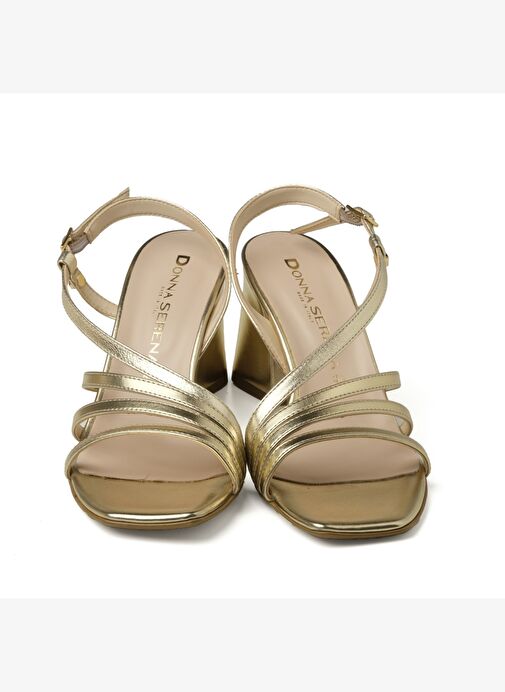 Kadın Sandalet 6F5203DP Donna Serena Charme Nappa Lamina Platino - Görsel 3