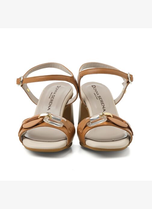 Kadın Sandalet 5P5114DP Donna Serena 5114 SOFTNIL PELLE Cuoio - Görsel 3