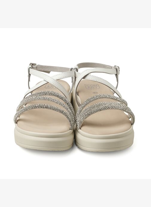 Kadın Sandalet 8H5193PM Comart VITELLO PELLE B2 Bianco - Görsel 3