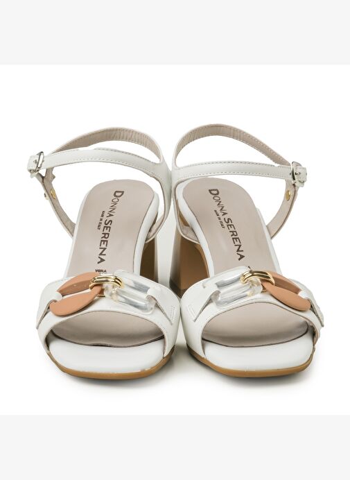 Kadın Topuklu Ayakkabı 5P5114DP Donna Serena 5114 SOFTNIL PELLE Bianco - Görsel 3