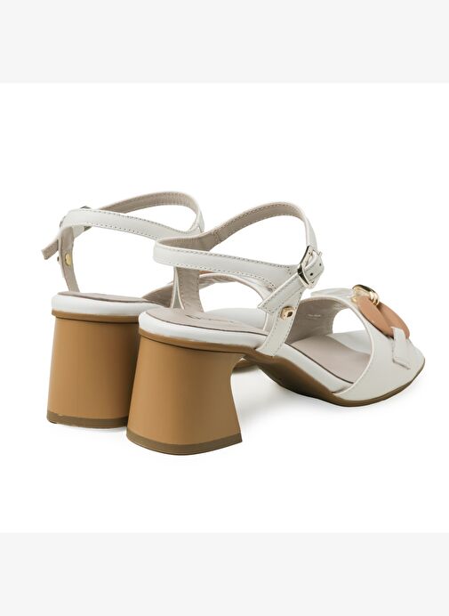 Kadın Topuklu Ayakkabı 5P5114DP Donna Serena 5114 SOFTNIL PELLE Bianco - Görsel 5