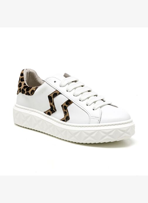 Kadın Sneaker ( Günlük) MAR-25Y-209-8825 John May Beyaz-Leopar - Görsel 2