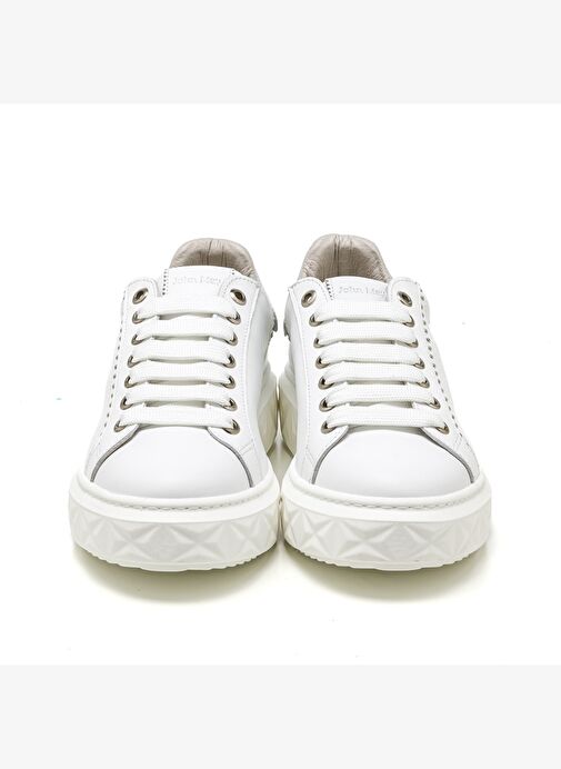 Kadın Sneaker ( Günlük) MAR-25Y-209-8888 John May Beyaz-Metalik Gümüş - Görsel 4