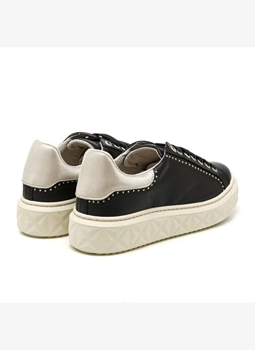 Kadın Sneaker ( Günlük) MAR-25Y-209-8888 John May Siyah-Metalik Altın - Görsel 5