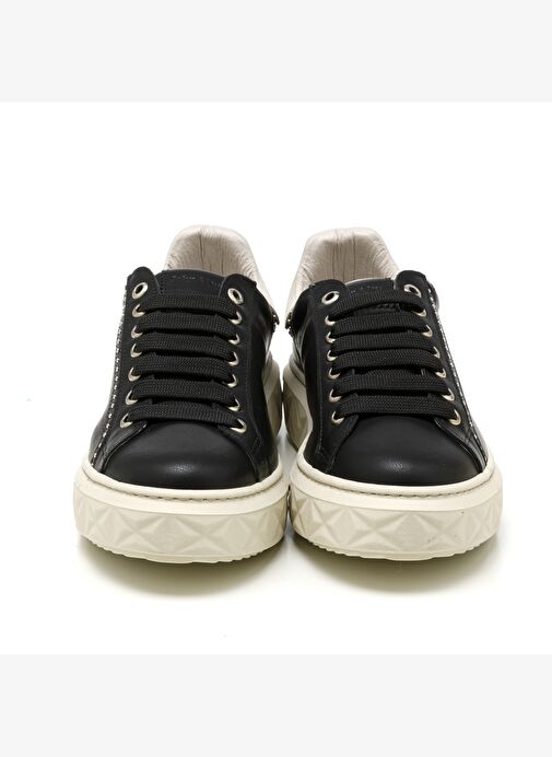 Kadın Sneaker ( Günlük) MAR-25Y-209-8888 John May Siyah-Metalik Altın - Görsel 4