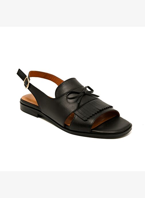 Kadın Sandalet MAR-25Y-166-416 John May Siyah Cilt - Görsel 3